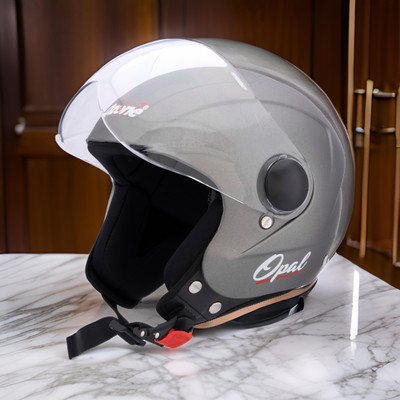 OZONE opal helmet _openface_freesize_065 Motorbike Helmet(Grey)