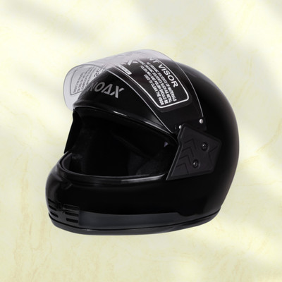 NOAX UNISEX SAFETY HELMET ONROAD HELMET- TWO WHEELER,BIKE & SCOOTER (SL-478 Motorbike Helmet(Black)