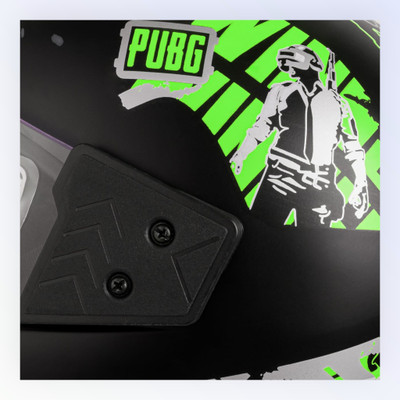 Font Helmet GOOD QUALITYFOR UNISEX for bike -190-ABC Motorbike Helmet(Green)