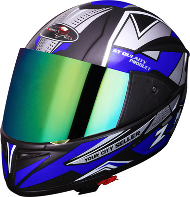 Quite stiss b r Motorbike Helmet(Blue)