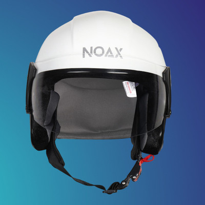 NOAX unisex open face helmet for safty287 Motorbike Helmet(White)