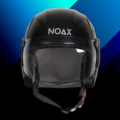 NOAX unisex open face helmet for safty104 Motorbike Helmet(Black)