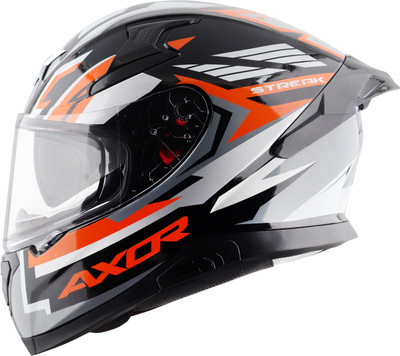 Axor Apex Streak Motorbike Helmet(Black Orange)
