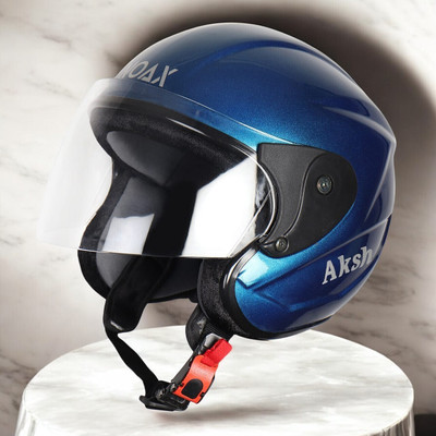 NOAX SAFETY HELMET FOR ONROAD RIDDING SOLID MATERIAL-TWO WHEELER(SLFK-AT-1571 Motorbike Helmet(Blue)