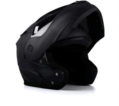 TRINOS Flipup with Rainbow Visor ABS Material (MM-1) Motorbike Helmet(Black)