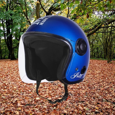 OZONE Ozzy Plain_OF_Unisex_largesize_Oz066 Motorbike Helmet(Blue)
