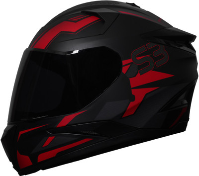 Steelbird Terminator 2.0 ISI & Dot Certified Full Face Graphic Helmet For Men and Woman Motorbike Helmet(Matt Black Red)