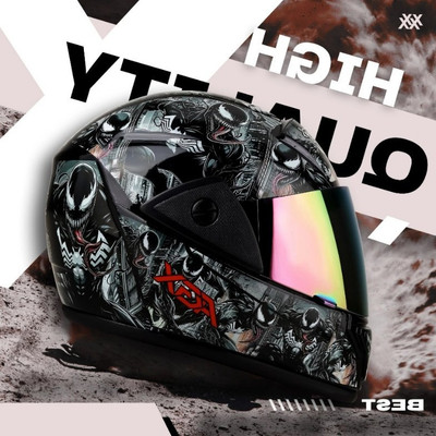 FOROLY Rado with Anti UV Unbreakable Rainbow Visor ABS Material Unisex (Q-1) Motorbike Helmet(Black)
