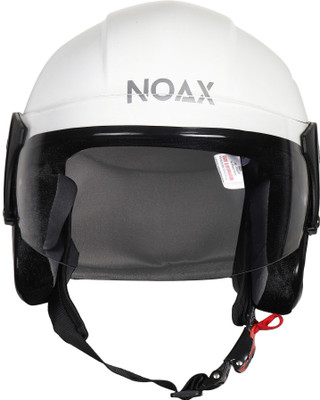 NOAX OPEN FACE HELMET ISI MARKED SOLID BODY UNISEX HELMET PACK OF 2 Motorbike Helmet(White)