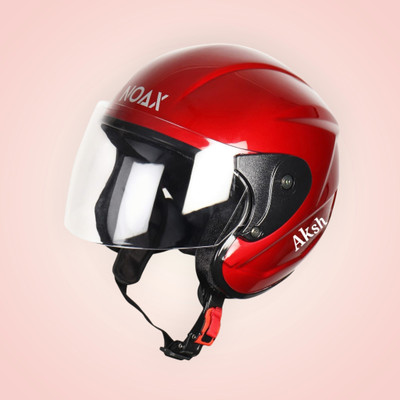 NOAX UNISEX SAFETY HELMET ONROAD HELMET- TWO WHEELER,BIKE & SCOOTER (SL-2859 Motorbike Helmet(Red)