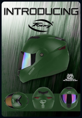 fuery Rainbow visor flipup RFU-55_New Motorbike Helmet(Green)