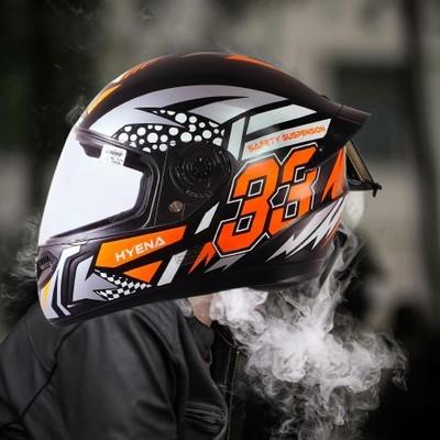 OZONE Full Face_Unique Design Helmet_Premium Class_@V@31 Motorbike Helmet(ORENGE-BLACK)
