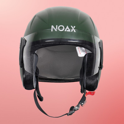 NOAX unisex open face helmet for safty359 Motorbike Helmet(Green)