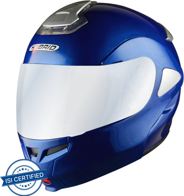 Aaron Hybrid Motorbike Helmet(Mat Blue)