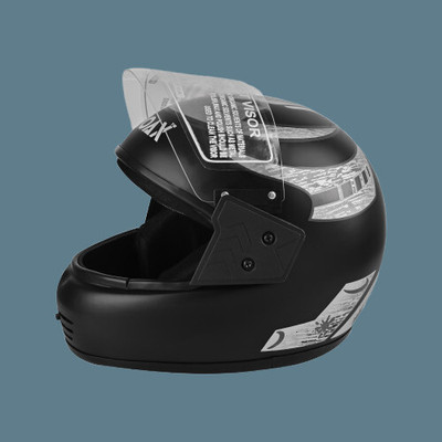 NOAX ISI MARKED KING OF HELMET UNISEX RIDDING HELMET TOP SELLING(DD-1979 Motorbike Helmet(Grey)