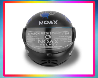 NOAX ISI MARKED FULL FACE HELMET FOR SAFE RIDING UNISEX BUYY_45 Motorbike Helmet(Blue)
