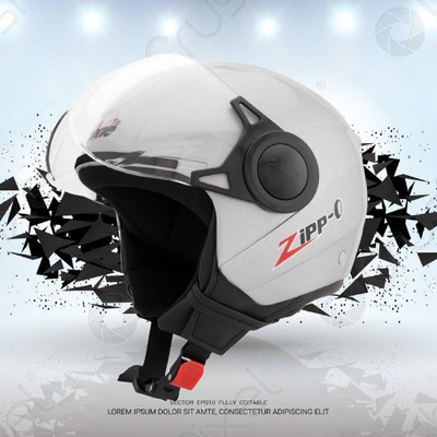 OZONE Superior Helmet_Open face_VG_21@A32 Motorbike Helmet(White)