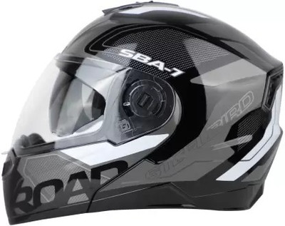 Steelbird Air SBA-7 ROAD iss Motorbike Helmet(MAT BLACK WITH GREY)