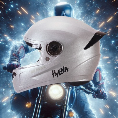 OZONE HyEnA_Super_Quality_Helmet_For Safety n Style_@LG@_0168 Motorbike Helmet(SILVER WHITE)