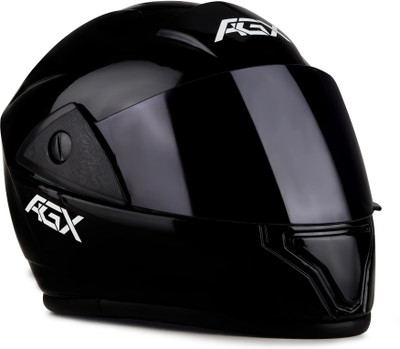 FOROLY Rado Fullface with Anti UV Polycarbonate Visor ABS Material, Unisex Motorbike Helmet(Black)