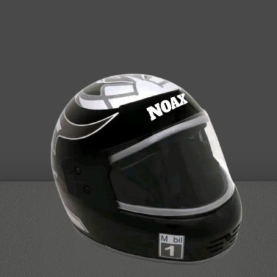 NOAX full face unisex helmet for safty27 Motorbike Helmet(Black)