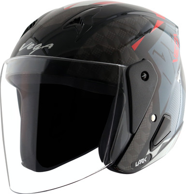 VEGA Lark Twist Motorbike Helmet(Black Red)