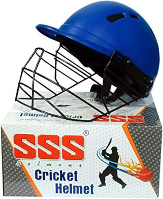 SSS Men & Boys' Adjustable Steel Cricket Helmet, Assorted Colours, Lightweight Cricket Helmet(Blue)