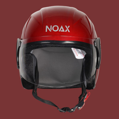 NOAX unisex open face helmet for safty557 Motorbike Helmet(Red)