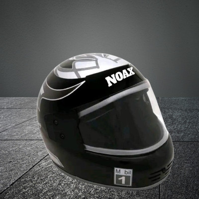 NOAX full face unisex helmet for safty22 Motorbike Helmet(Black)