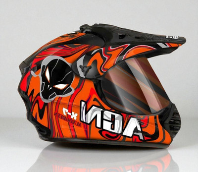 TRINOS Autogreen X7 ABS Material with Pc Visor (KK-1) Motorbike Helmet(Orange)