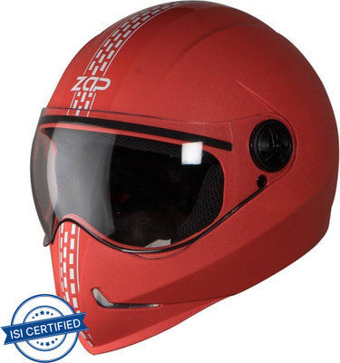 Steelbird Adonis Zap Dashing Motorbike Helmet  (Red Silver) For Rs. 719 @ 40 %