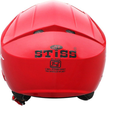 stiss RED Motorbike Helmet(Red)