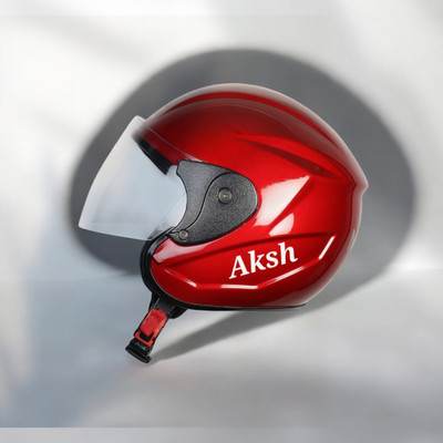 NOAX ISI marked helmet solid helmet((fk176 Motorbike Helmet(Red)