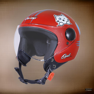 OZONE opal helmet _openface_freesize_078 Motorbike Helmet(Red)