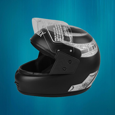 NOAX SAFETY HELMET FOR ONROAD RIDDING SOLID MATERIAL-TWO WHEELER(SLFK-AT-1233 Motorbike Helmet(Grey)