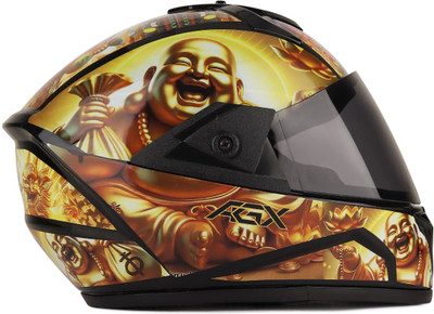IRONVAULT Fighter Laughing Buddha ISI Certified Unisex Bike/Scooty Motorbike Helmet(Multicolor)