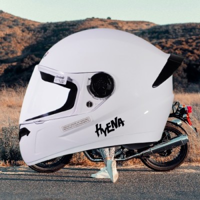 OZONE Full Face_Unique Design Helmet_Premium Class_@V@02 Motorbike Helmet(White)