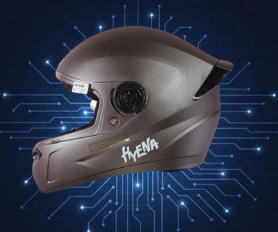 OZONE JSR_CLASS 1 QUALITY_FULLFACE_HYENA_HELMET_A1_L22 Motorbike Helmet(Brown)