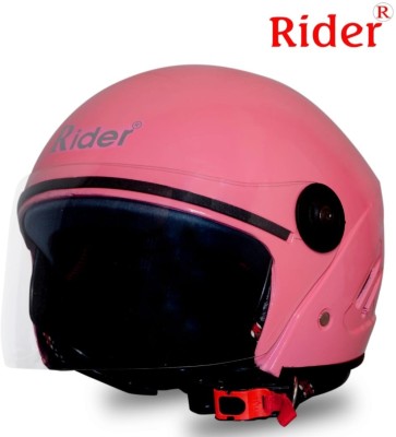 RIDER Bike and scooty helmet unisex Motorbike Helmet(DARK PINK)