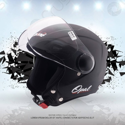 OZONE Superior Helmet_Open face_VG_21@A10 Motorbike Helmet(Black)