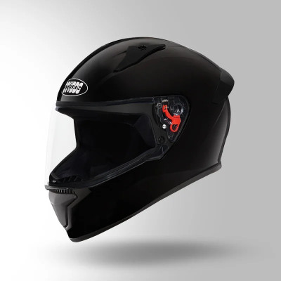 STUDDS Full Face Black 580 MM Size Large Motorbike Helmet(Glossy)