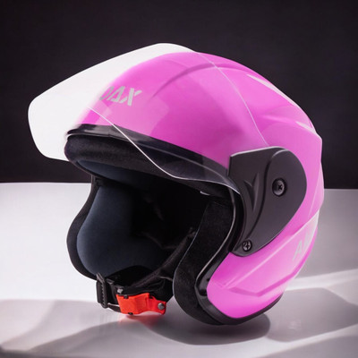 Font unisex full face good hard quality helm-272A Motorbike Helmet(Pink)