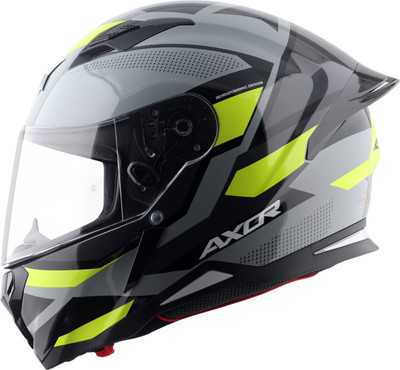 Axor Hunter Cornet Motorbike Helmet(Nardo Grey Neon Yellow)