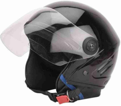 Adi ADI_Unisex Black Track Helmet With ISI Certified Motorbike Helmet(BALCK)