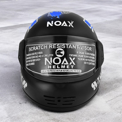 NOAX unisex full face good hard quality helmet-Green272 fk_134 Motorbike Helmet(Blue)