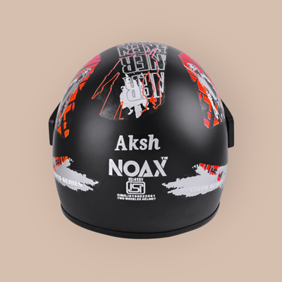 Font Unisex Full Face Helmet For Motorbikes -435-ABC Motorbike Helmet(Red)