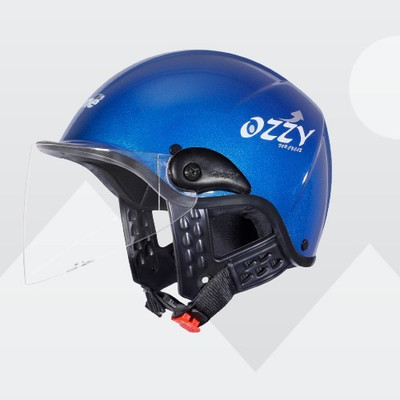 OZONE Ozzy plain helmet_openface_largesize_Ozo0063 Motorbike Helmet(Blue)