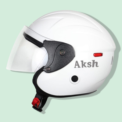NOAX SAFETY HELMET FOR ONROAD RIDDING SOLID MATERIAL-TWO WHEELER(SLFK-AT-159 Motorbike Helmet(White)
