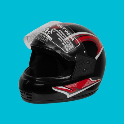 NOAX NOX GATI ORANGE STICKER MATT Motorbike Helmet(Black, Orange sticker Matt)