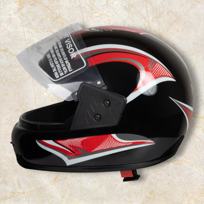 NOAX ISI MARKED KING OF HELMET UNISEX RIDDING HELMET TOP SELLING(DD-789 Motorbike Helmet(Red)